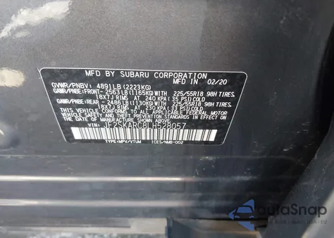 2020 Subaru Forester Sport from USA, damaged, VIN JF2SKARC8LH528057